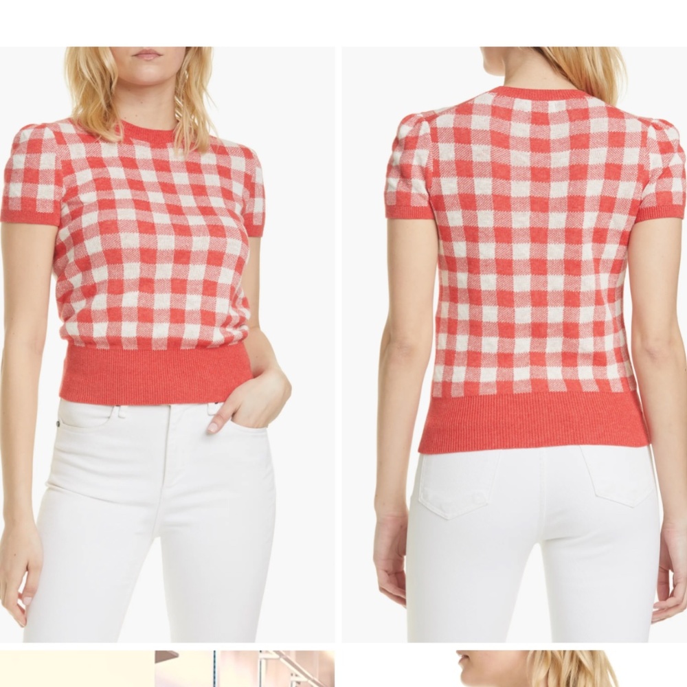 Polo Ralph Lauren Check Short Sleeve Sweater